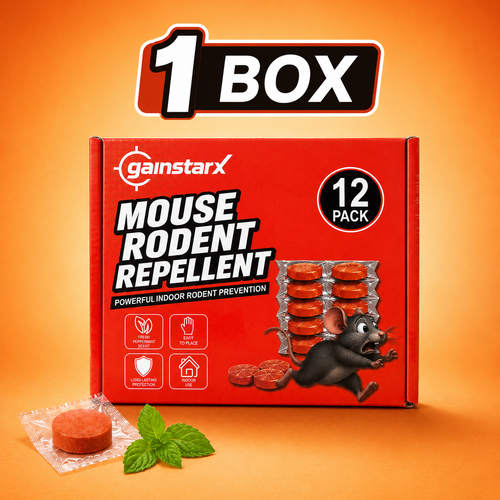 Gainstarx 12 Pack Upgraded Large 25g Each Peppermint Oil Rodent Repellent Balls for Home Kitchen Garage Pantry and Indoor Spaces Mouse and Rat Deterrent