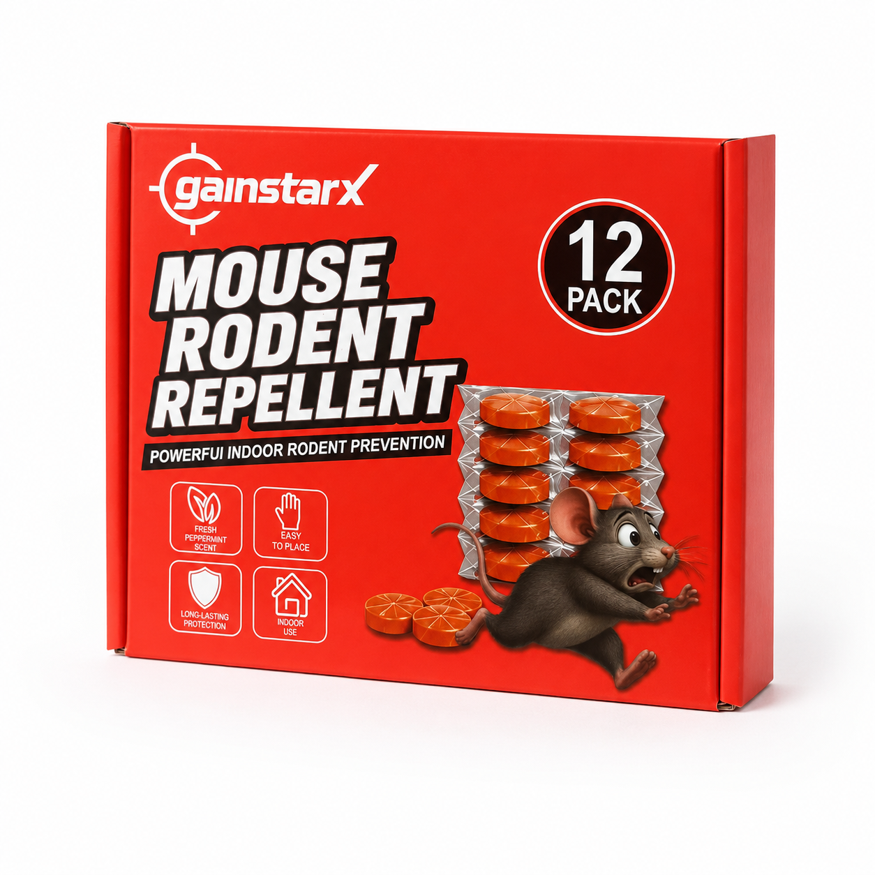 GainstarX Mouse Rodent Repellent 12 pack